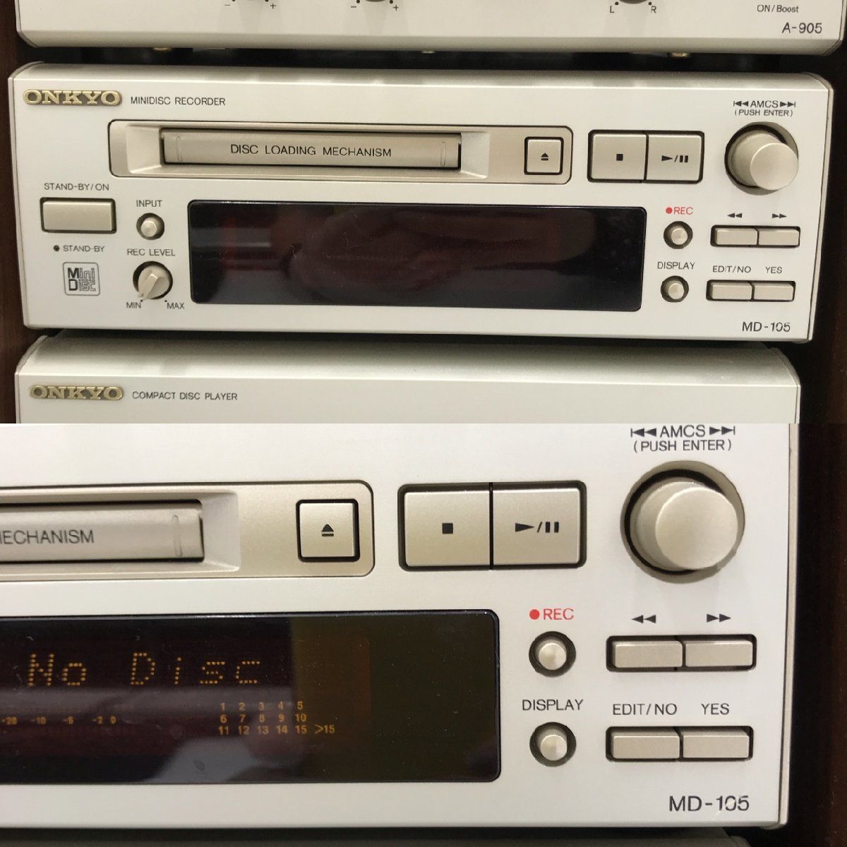 ONKYO Onkyo INTEC series system player operation verification FM AM tuner amplifier MD deck CD deck manual * remote control equipped [ road comfort Sapporo 