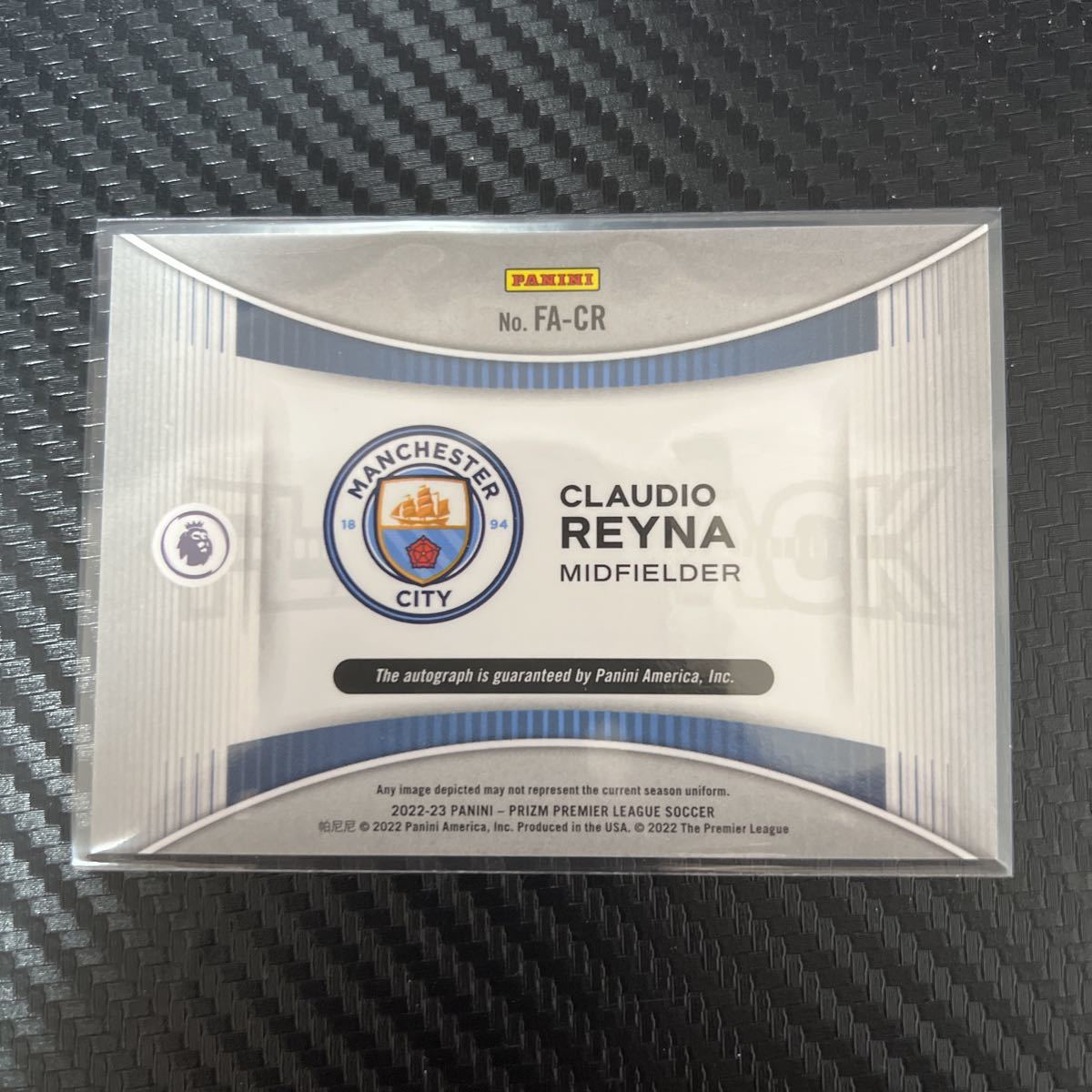 2022-2023 Panini prizm premier league soccer Manchester City MCI Flashback autographs 直筆サインカード Claudio Reyna_画像2