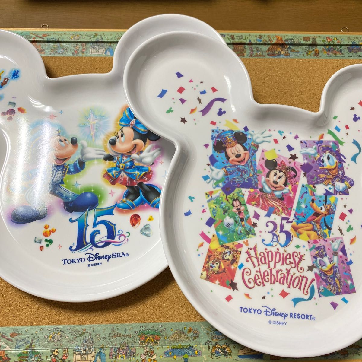 ディズニーランド35周年 ディズニーシー15周年 スーベニア ランチプレート ディズニー ミッキー ハピエストセレブレーション 