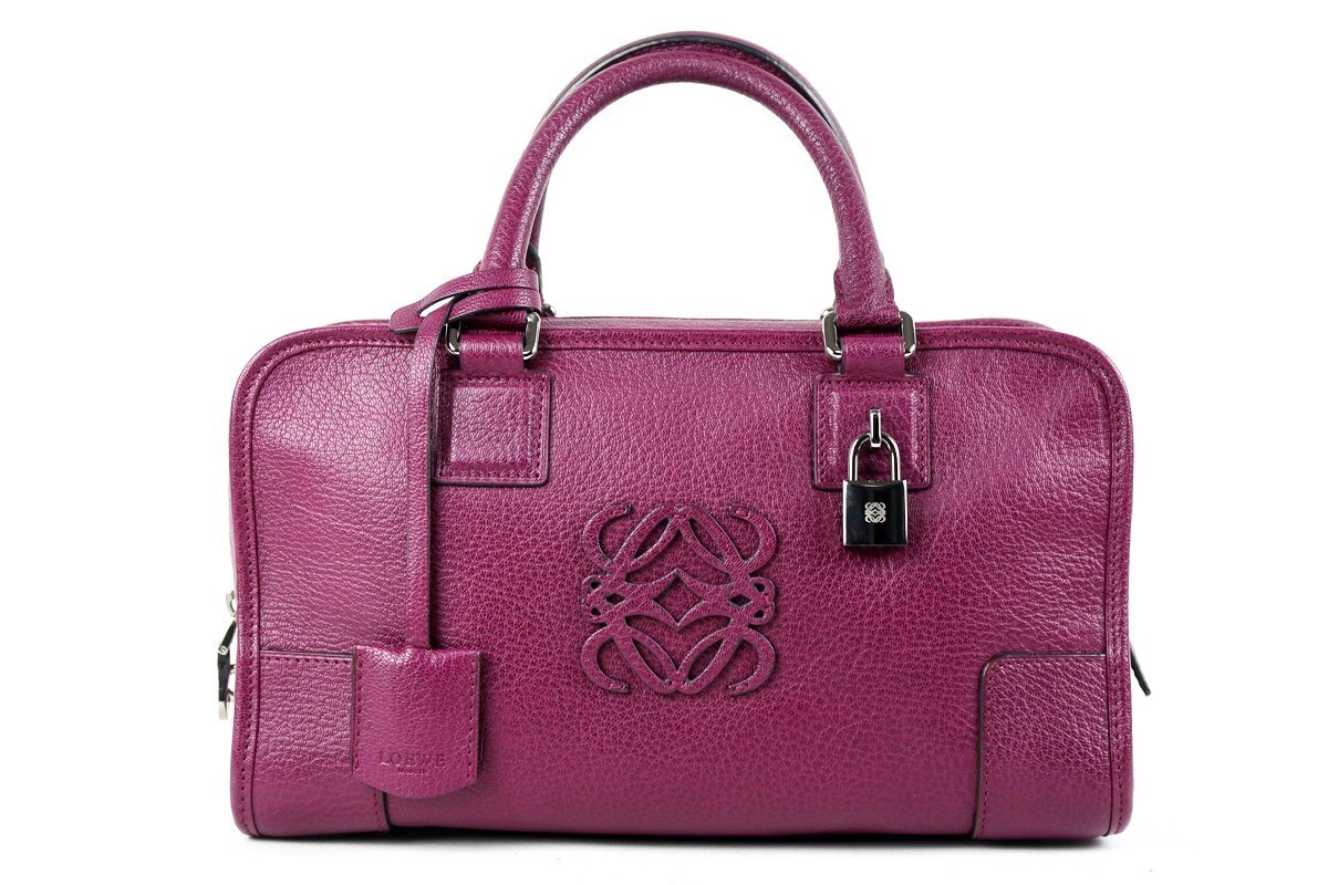 超美品】LOEWE ロエベ アマソナ 28 ミニボストン ハンドバッグ レザー