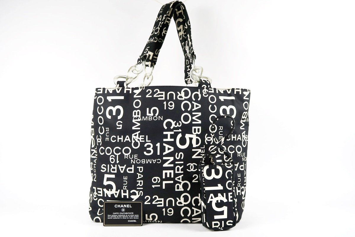 美品】CHANEL シャネル バイシーライン トート ハンドバッグ ポーチ