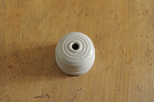 美品 フランス アンティーク 陶器 シーリング ローゼット コネクションボックス E*/磁器 シーリング カバー 北欧 カフェ イギリス アトリエの画像2