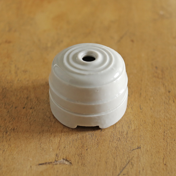 美品 フランス アンティーク 陶器 シーリング ローゼット コネクションボックス C*/磁器 シーリング カバー 北欧 カフェ イギリス アトリエの画像1