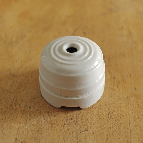 美品 フランス アンティーク 陶器 シーリング ローゼット コネクションボックス E*/磁器 シーリング カバー 北欧 カフェ イギリス アトリエの画像1