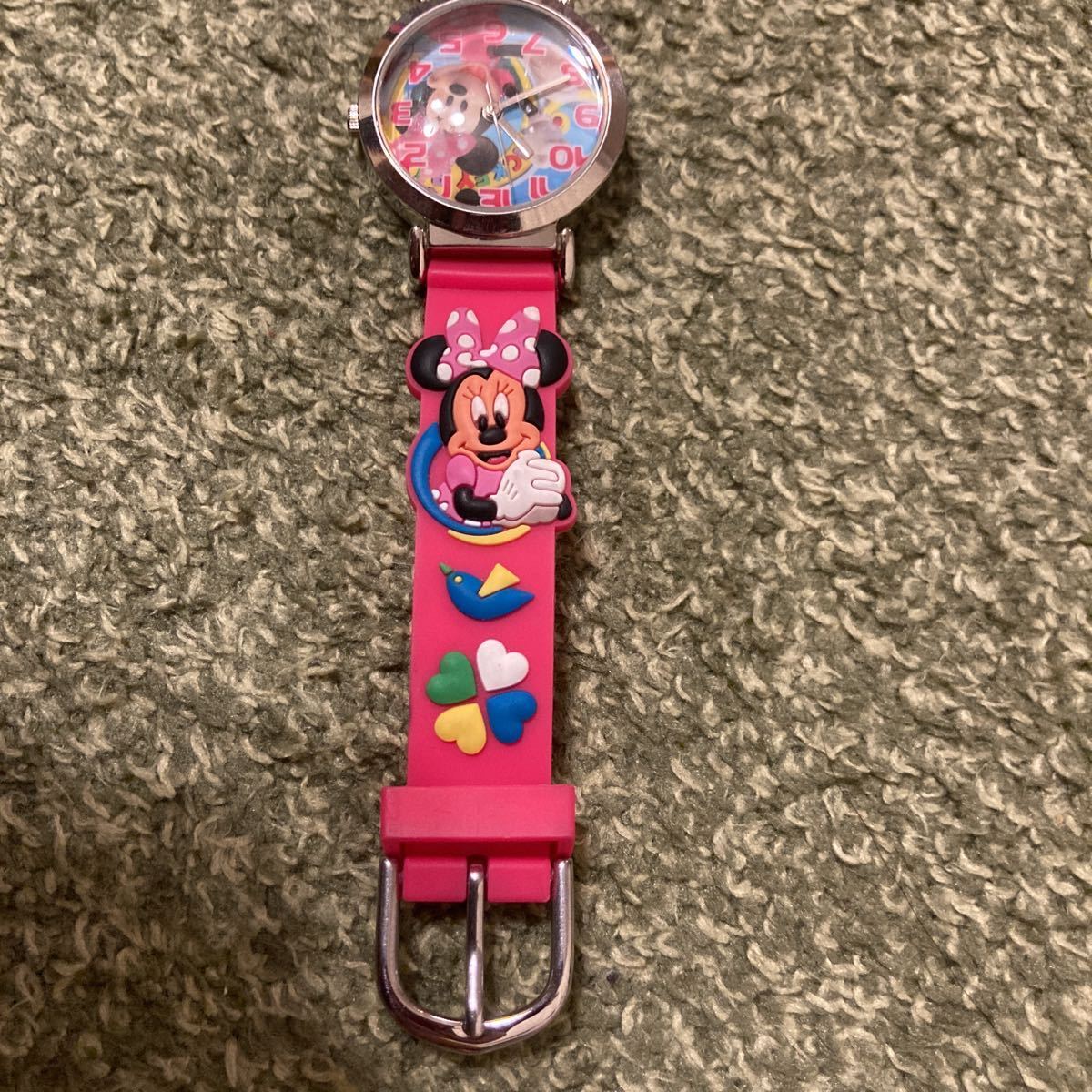  Kids wristwatch Disney Minnie Mouse minnie Chan Disney analogue child clock [ junk ]