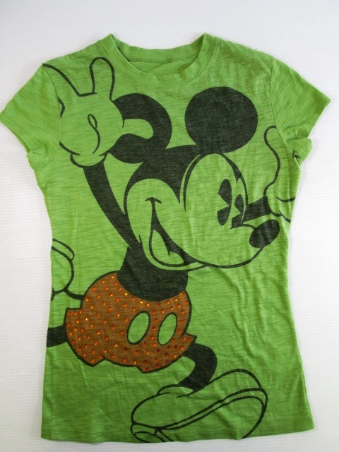 【お買い得品!】 ★ ディズニーストア ★ ミッキーマウス Tシャツ Mサイズ グリーン