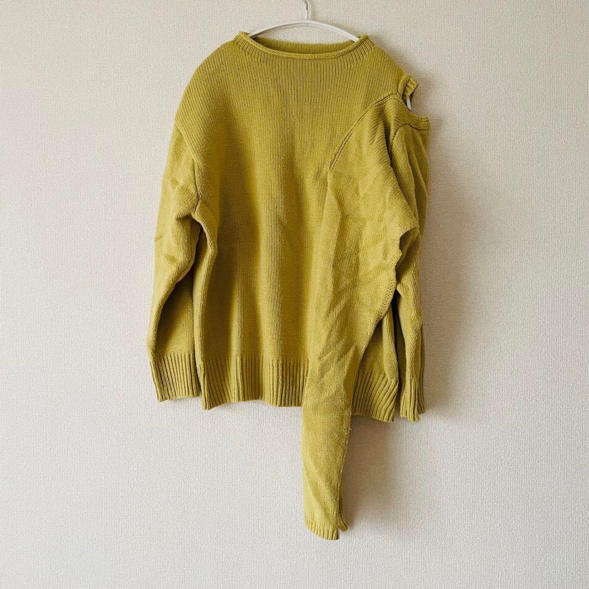 GRL ショルダーカットニットトップス カーキ - 通販 - guianegro.com.br