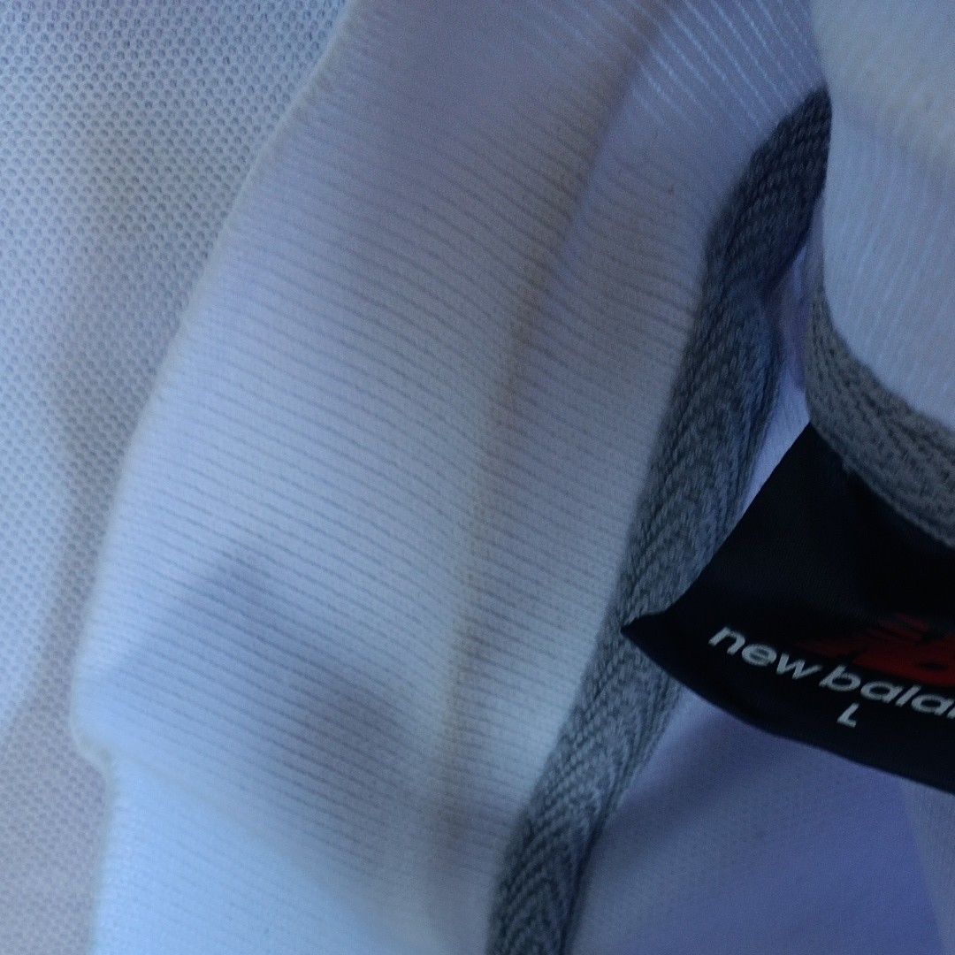 New　balance　白　シャツ　L 半袖シャツ　学生　ポロシャツ　レディース　150 160cm　