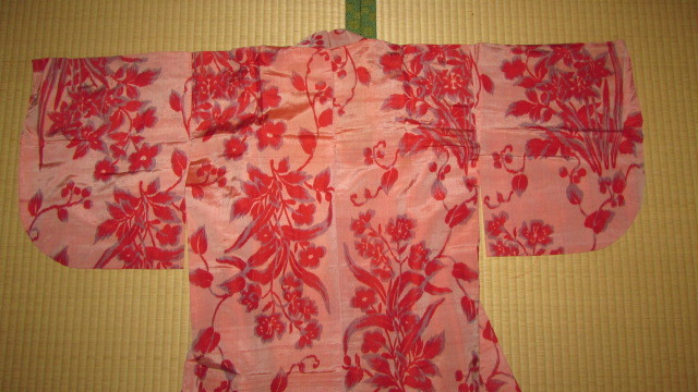 1000 иен скидка ( старый дом * поставка со склада )( старый ткань *. цветок узор ткань .. одиночный . кимоно )