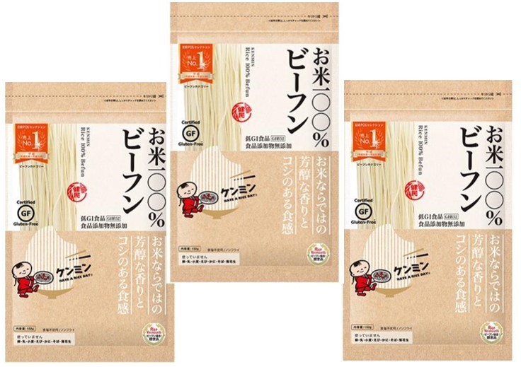 ケンミン お米100%ビーフン 150ｇ×3袋 （ケンミン食品 米麺 家庭用 簡単 ノンフライ 食塩・食品添加物不使用） 