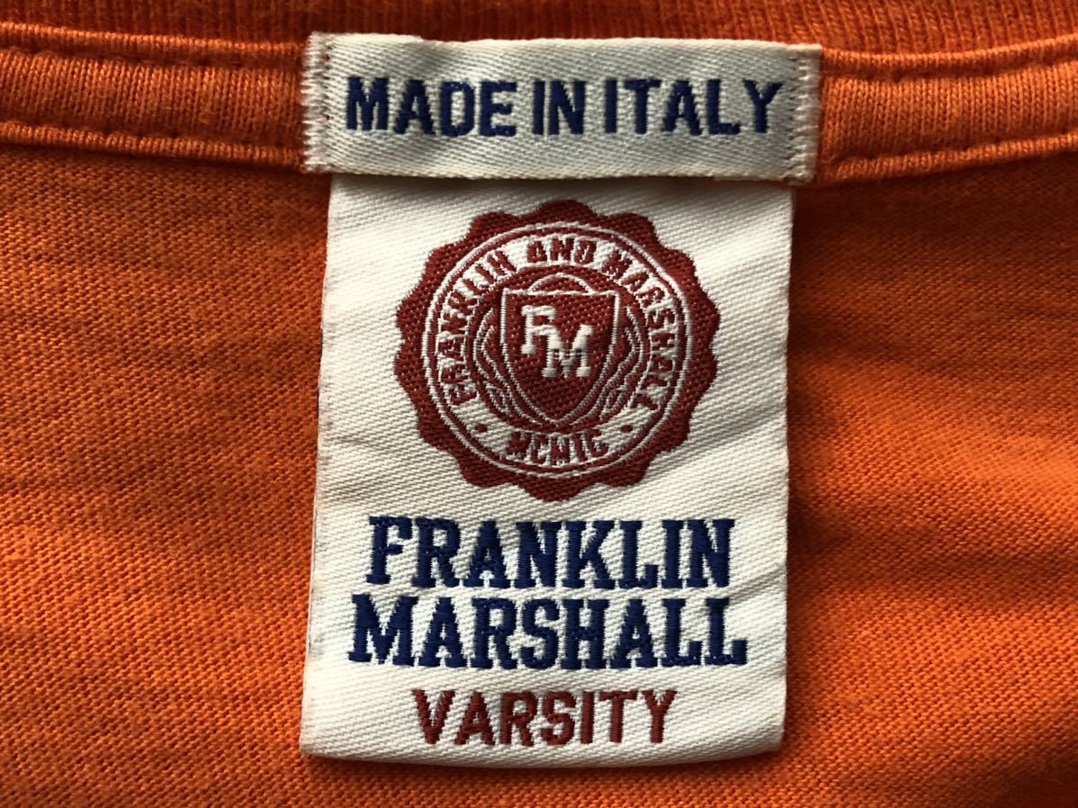  Italy made Frank Lynn Marshall T-shirt short sleeves big Logo te Caro goFRANKLIN MARSHALL MADE IN ITALY sphere 7343