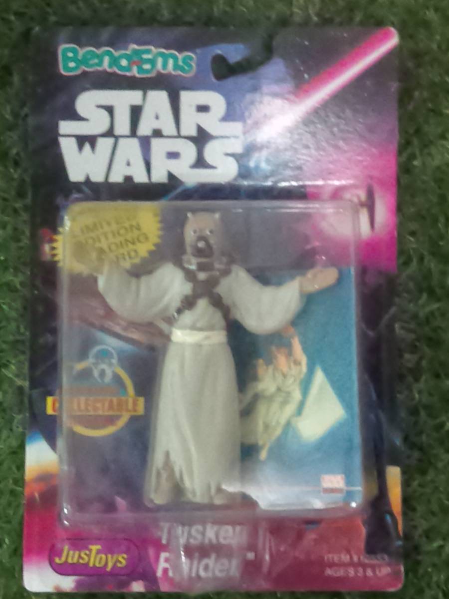 * новый товар не использовался! редкий!!1994 год!!!* JusToys Bend Ems STAR WARS Tusken Raider ITEM#12553 BONUS TRADING CARD