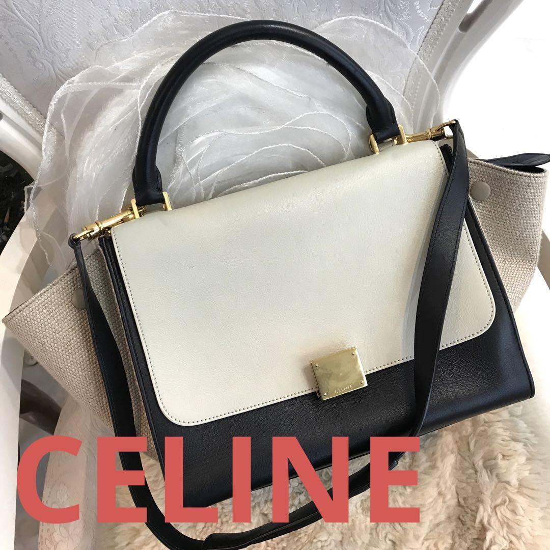 美品 CELINE トラペーズ・スモール 2WAY ショルダーバッグ｜PayPayフリマ