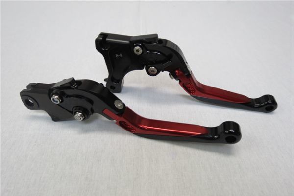 BMW F800GS/R/GT F800S F700GS F650GS ビレットレバー ロング 黒×赤 【ae-f800-8】_画像1