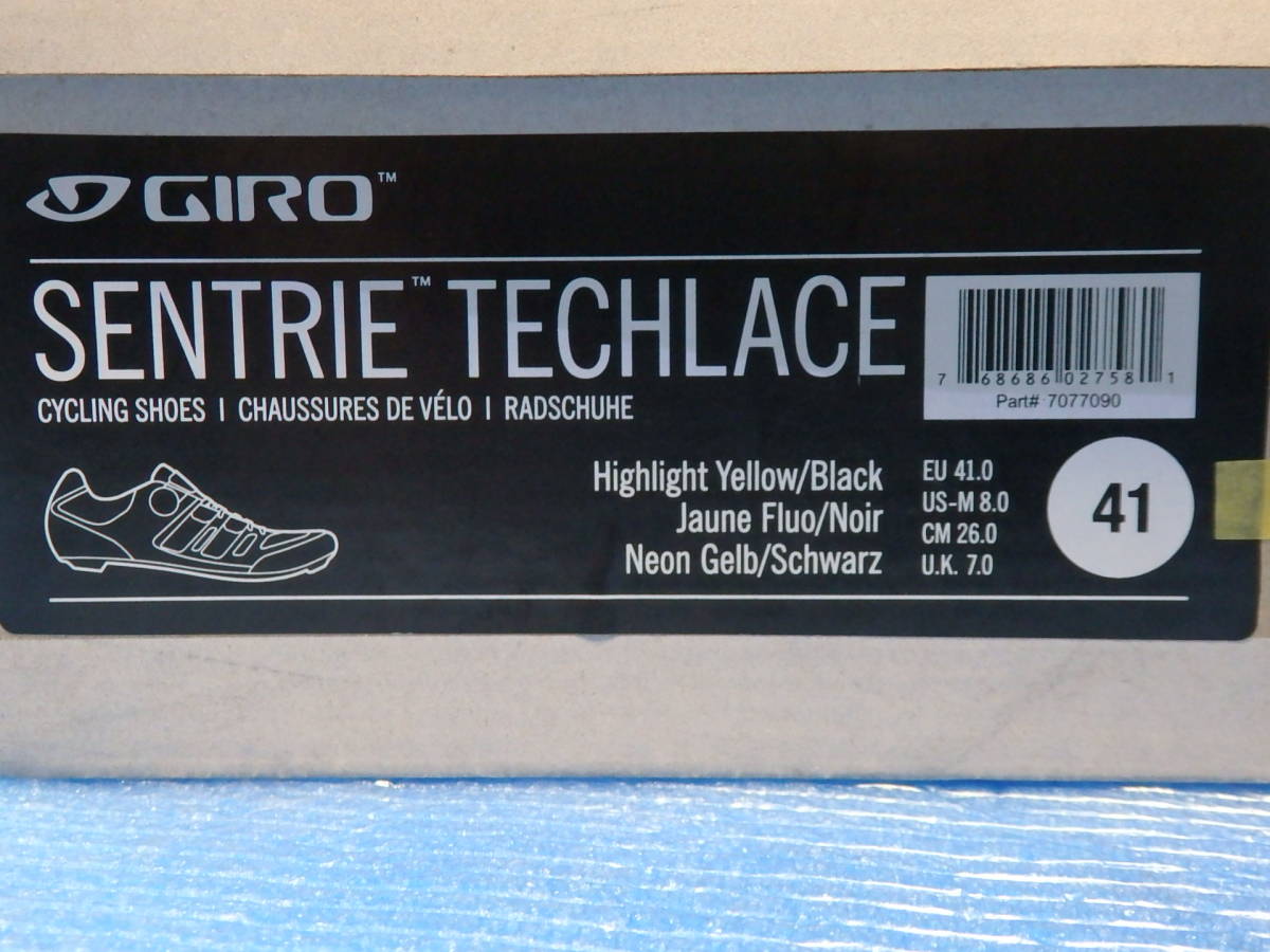 EU41(26cm)○ GIRO ジロ SENTRIE TECHLACE イエローブラック EU41(26cm)○ GIRO ジロ SENTRIE TECHLACE イエローブラック