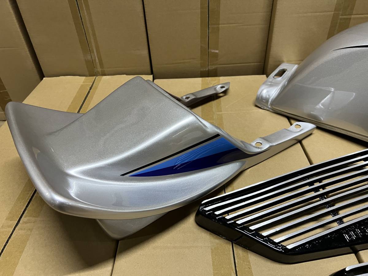 XJ400 外装セット 銀×青②ナナメ タンク アルフィン ハネテール