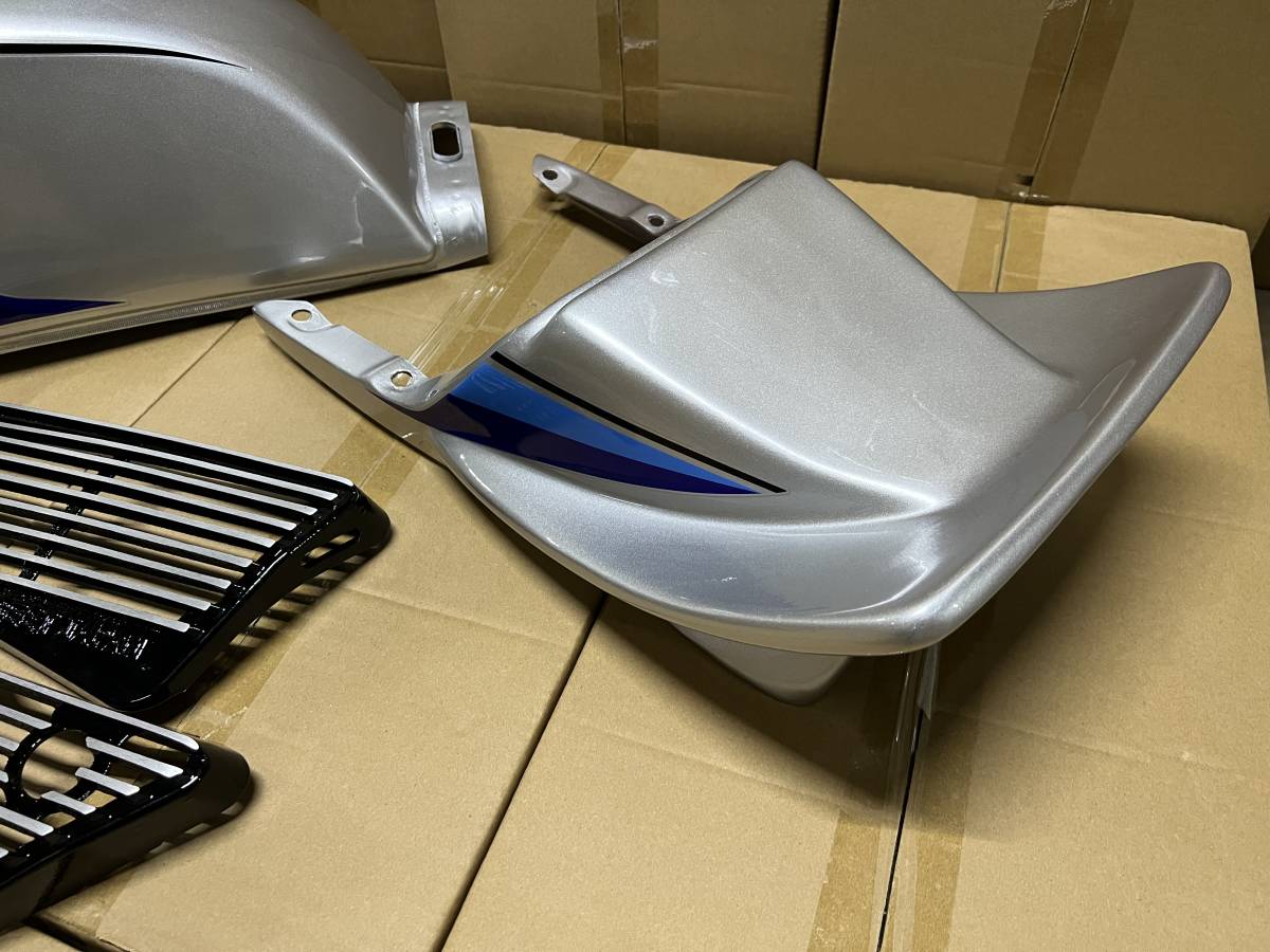 XJ400 外装セット 銀×青②ナナメ タンク アルフィン ハネテール