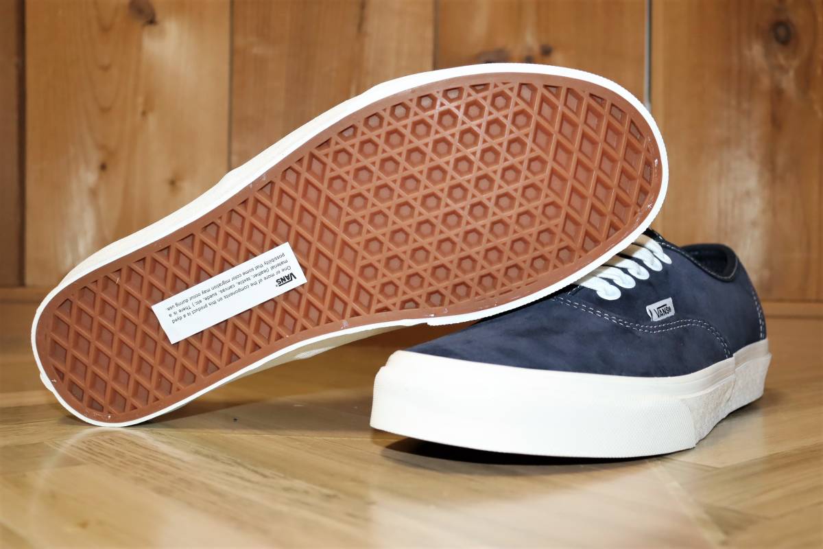 即決【未使用】 VANS ★ AUTHENTIC PIG SUEDE (US7.5/25.5cm) ★ バンズ オーセンティック ピッグスエード 撥水加工 ネイビー USA企画 _画像4