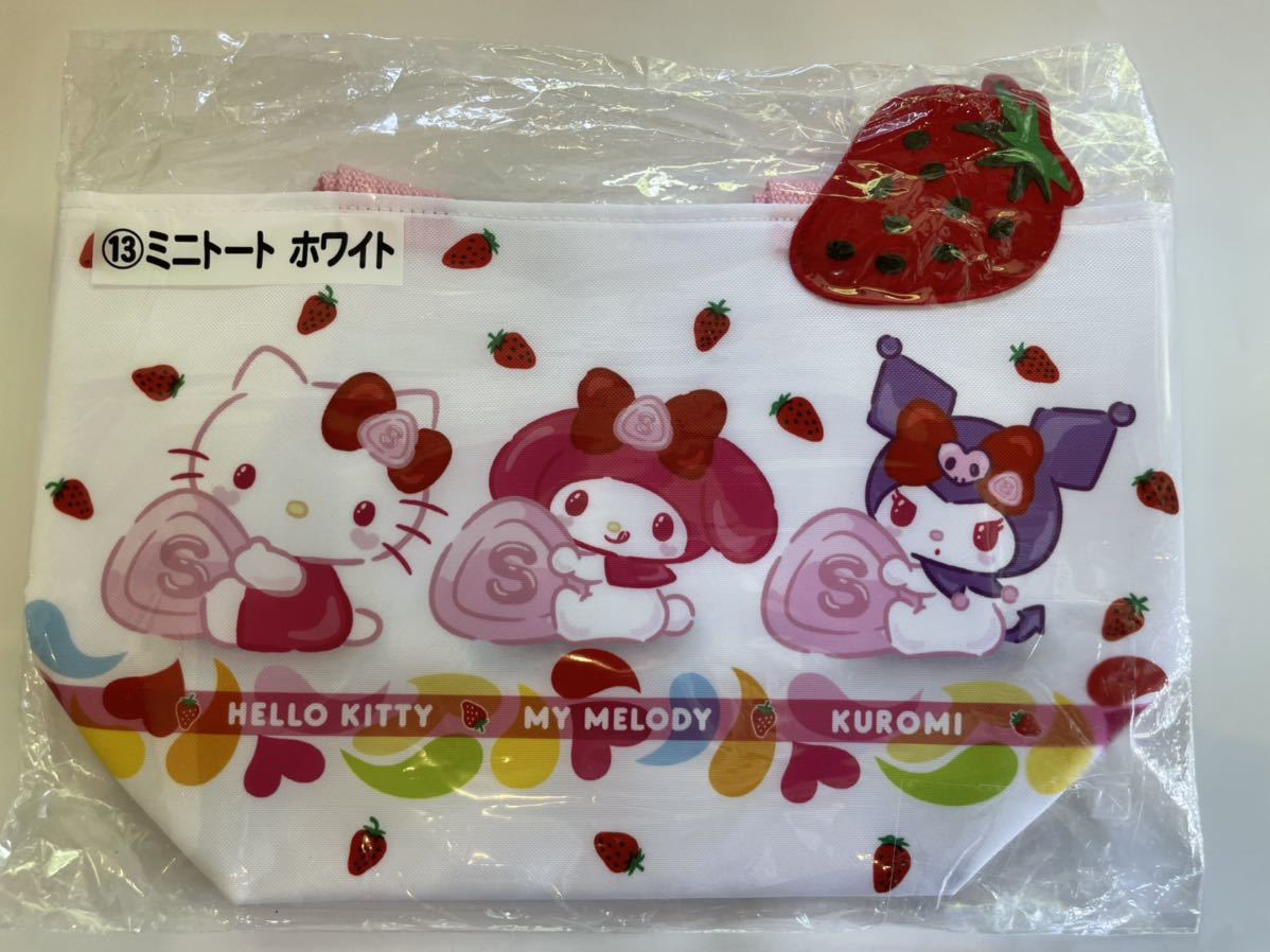 ◆サンリオ【サクマ ドロップ ミニトート いちご】トートバッグ　◆ HELLO Kitty MY MELODY KUROMI 19Ｘ31㎝ 未使用_画像2