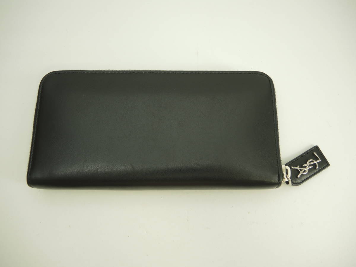 サンローラン ロングウォレット LOVE レザー黒 ラウンドジップ長 サンローラン ロングウォレット LOVE レザー黒 ラウンドジップ長