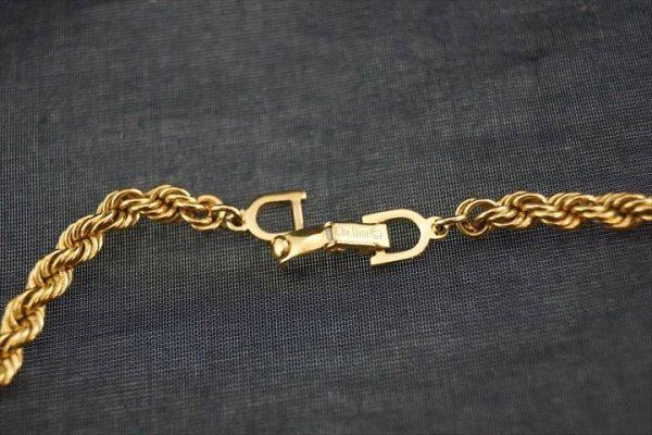 * Christian Dior / Christian Dior Vintage twist chain necklace Gold 136664