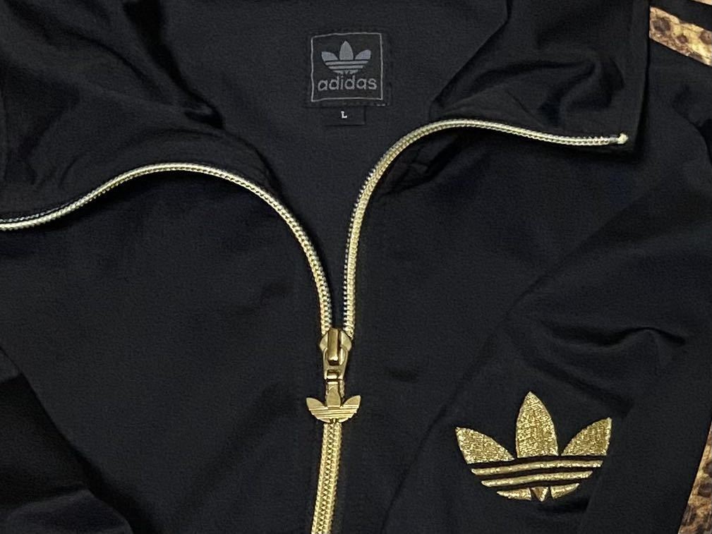  ограничение adidas Adidas Originals чёрный леопардовый рисунок Leopard to зеркальный . il Logo джерси спортивная куртка L грузовик верх стандартный товар 