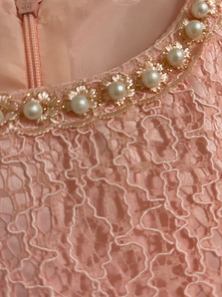 100女の子　ピンク子供ドレス　刺繍ドレス  ピアノ　発表会　結婚式