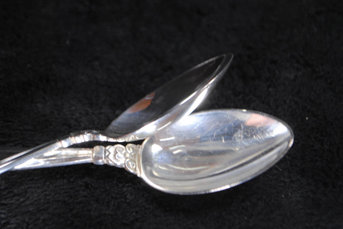 /ぬ474.【2点セット】GEORG JENSEN STERLING DENMARK スプーン 袋付の画像10