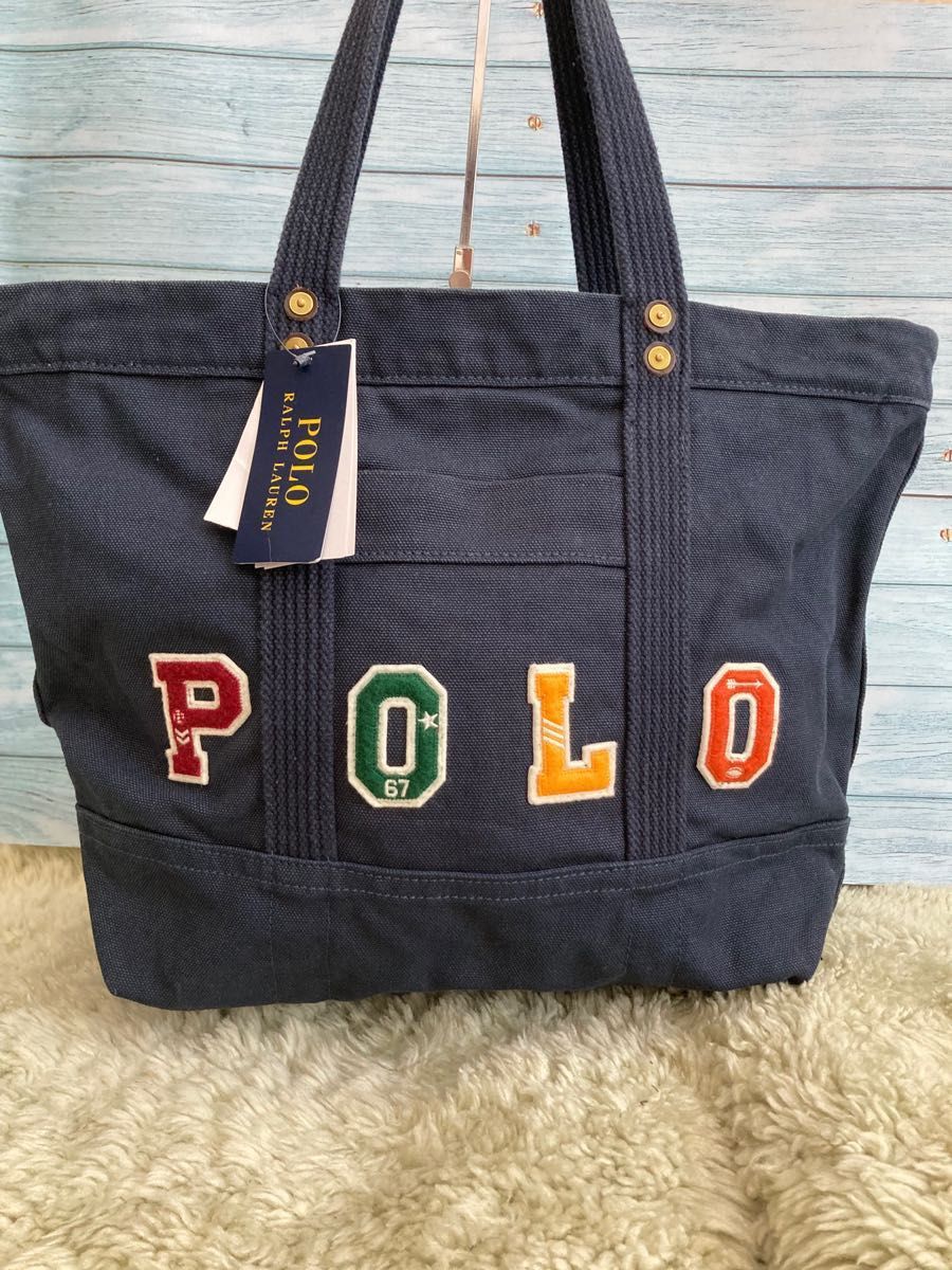 ポロラルフローレン  キャンバス    トートバッグ TOTE  ラルフローレン トートバッグ