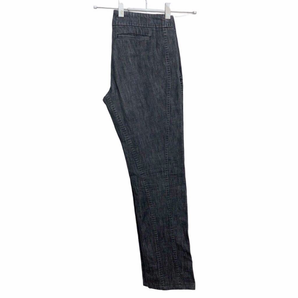 GUCCI Gucci lady's gray jeans Denim pants bottoms 38 inscription 
