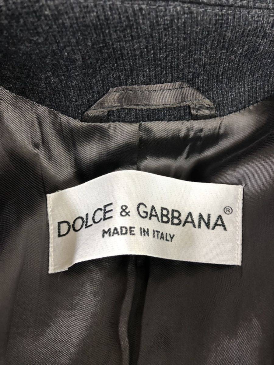 DOLCE&GABBANA ドルチェ&ガッバーナ　レディース　グレー　ダブル　ロングコート アウター　上着　38表記_画像3