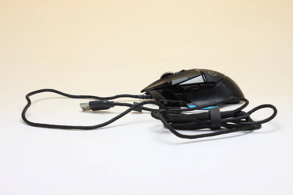【中古】Logicool G502 PROTEUS CORE Tunable Gaming Mouse 本体破損あり ホイール摩耗 2015年購入品_画像6