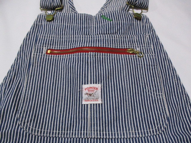 USA made POINTER pointer apron attaching Hickory overall W32