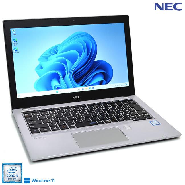 12.5型 モバイルノートパソコン NEC VersaPro VKM17/B-3 Core i5 8350U M.2SSD256G メモリ8G Wi-Fi USBType-C Windows11_画像1