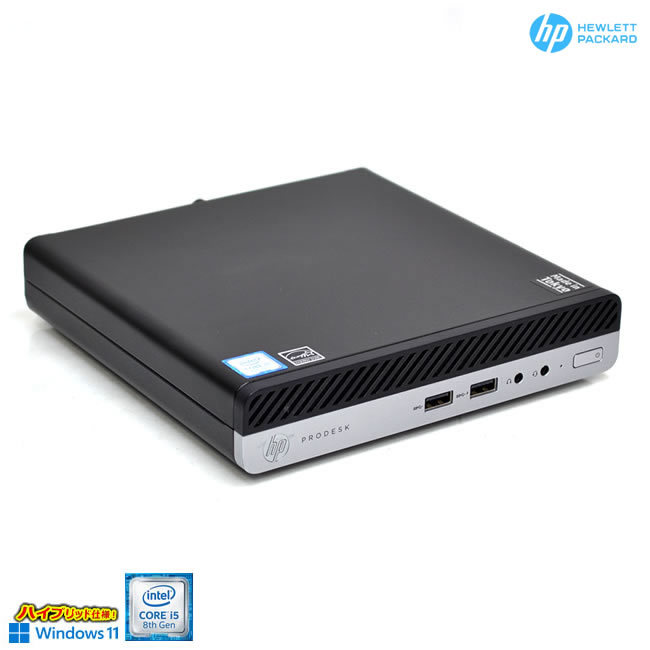 Windows11 ミニPC 新品M.2SSD512G+HDD500G HP ProDesk 400 G4 DM 6コア Core i5 8500T メモリ8G Wi-Fi Bluetooth USB3.1_画像1