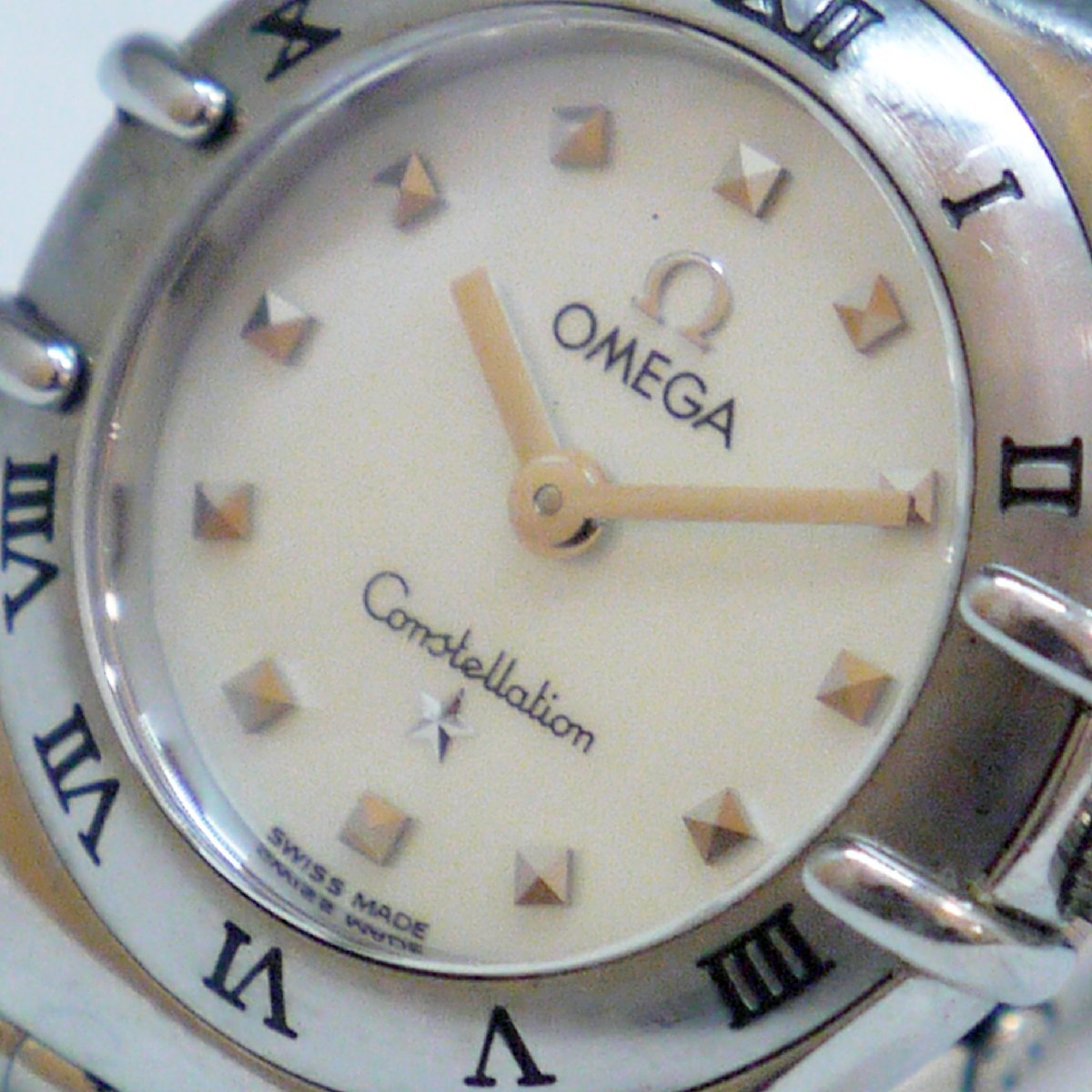 送料無料 USED品・動作品 OMEGA オメガ 1561.71 コンステレーション ミニ マイチョイス シェル文字盤 クオーツ 2針 SS レディース 腕時計 - 3