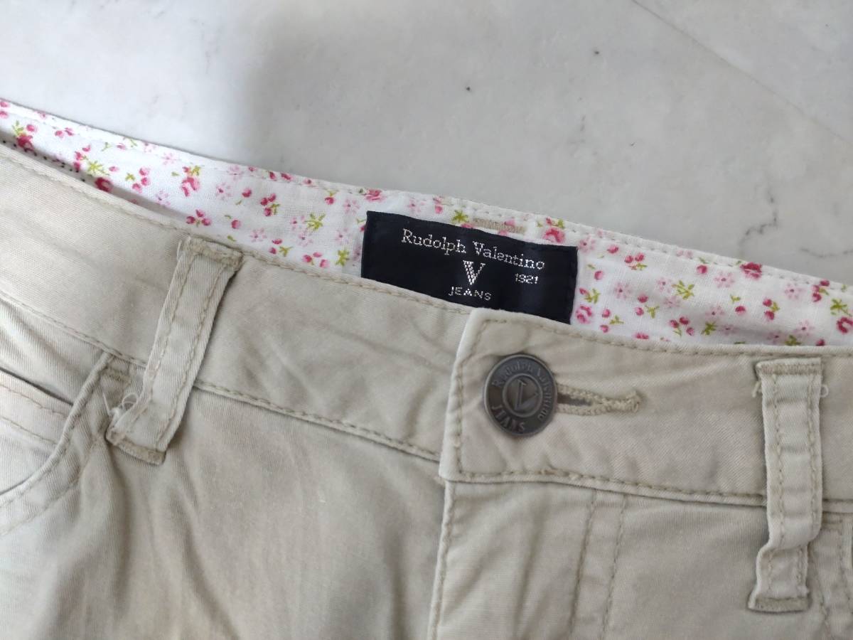 c8689◇ルドルフ バレンチノRudolph Valentino 春夏用ストレッチパンツ