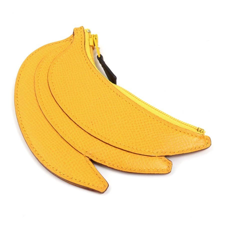 エルメス HERMES コインケース フルーツ バナナ レザー イエロー r9450f