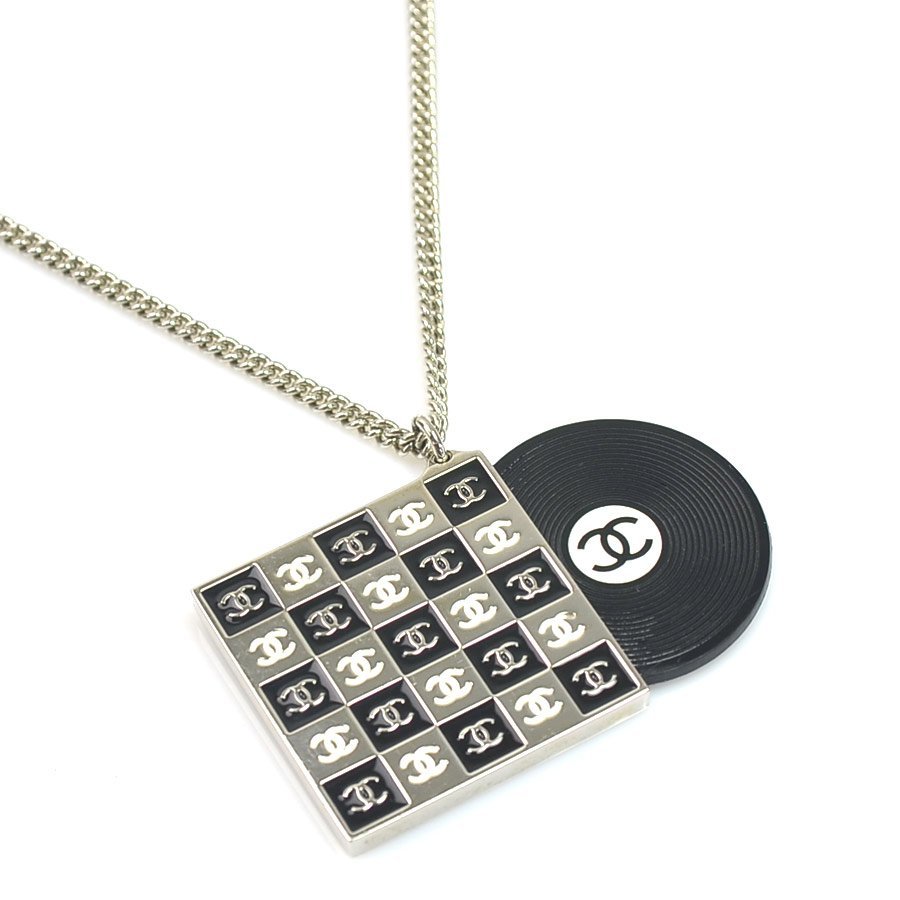 シャネル CHANEL ネックレス ココマーク レコード プラスチック/メタル