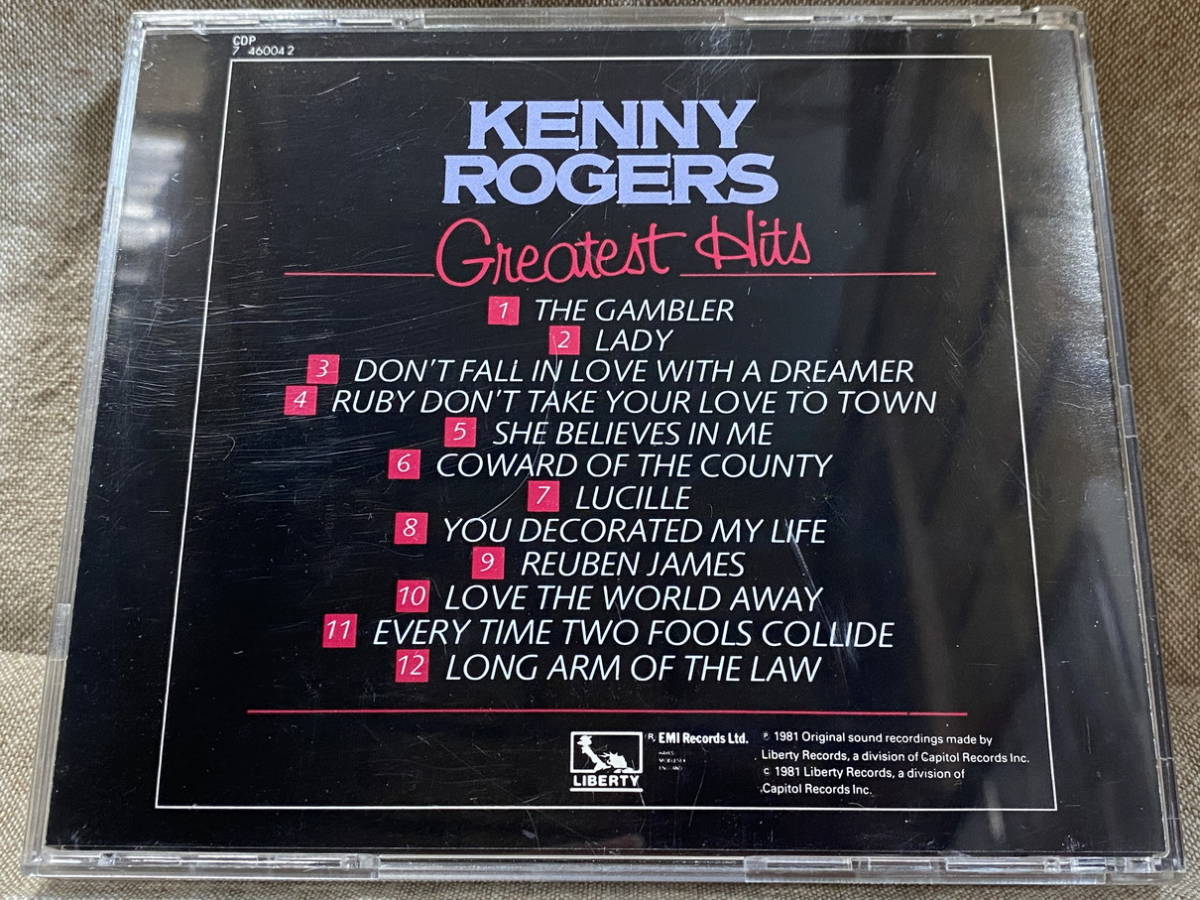 [AOR] KENNY ROGERS - GREATEST HITS バーコードなし初期輸入盤 東芝プレス 日本製 JAPAN EXPORT 廃盤 レア盤_画像2