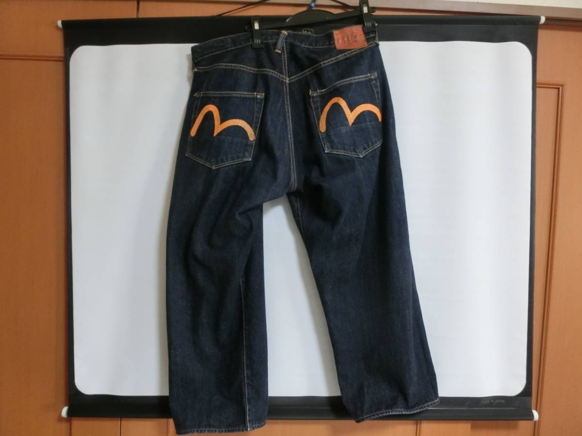 EVISU エヴィス 2001 No.2 ジーンズ サイズ W40 35 オレンジ ポケット