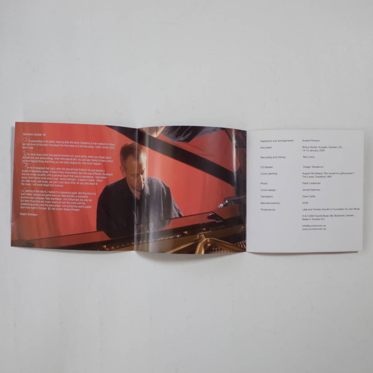 ■ピアノ・トリオ名盤！■Anders Persson■《Lonely Fungus》■２００４Touche Music AB Stockholm Sweden●輸入盤_画像2