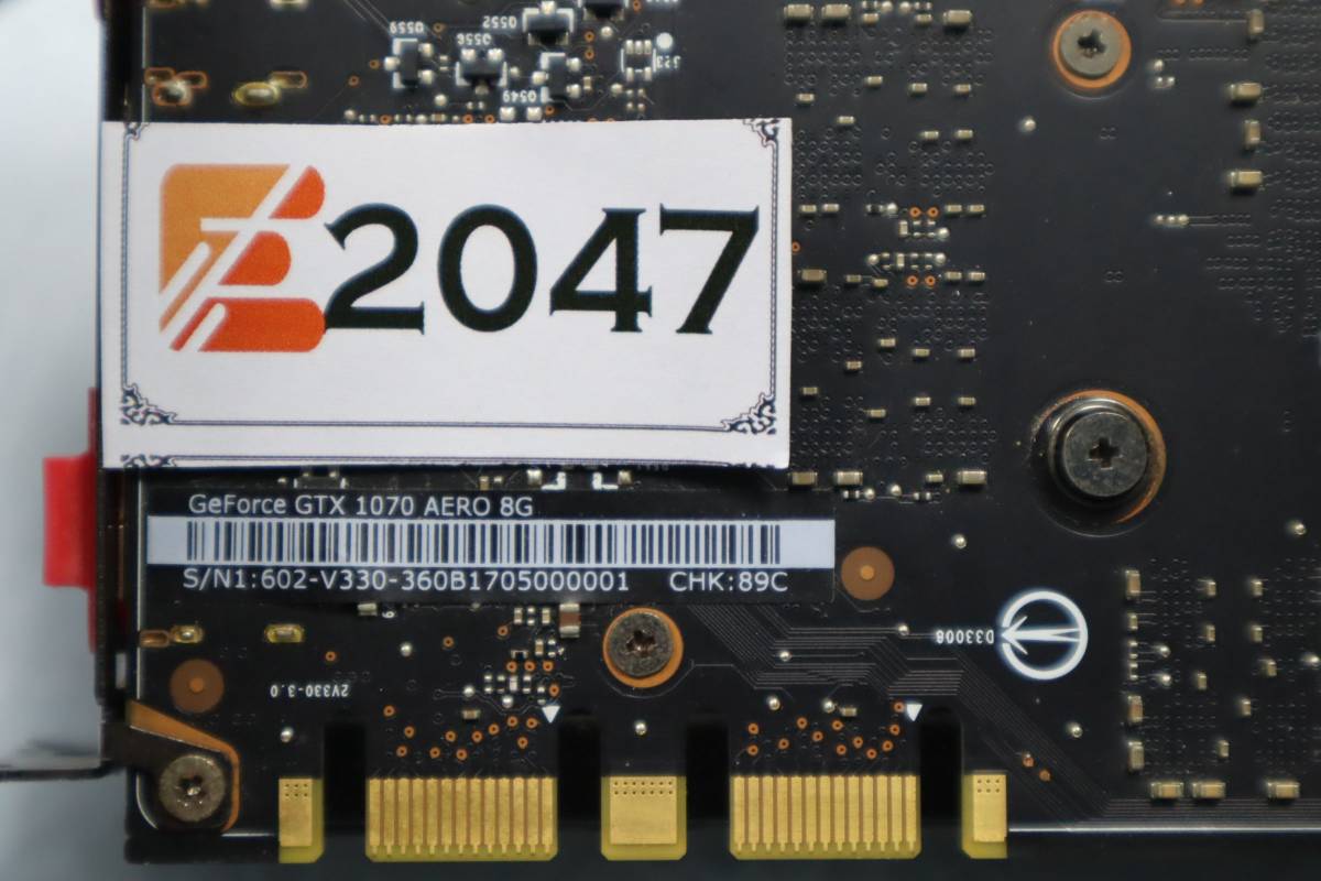 E2047 & グラフィックボード msi GeForce GTX1070 AERO 8GB 中古 JX_画像7