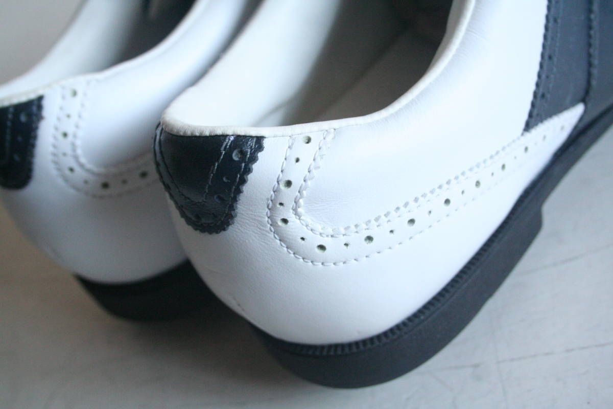 27.5cm ナイキ エアライナー ホワイト ブラック ゴルフシューズ Nike Airliner White Leather Golf Shoes_画像7