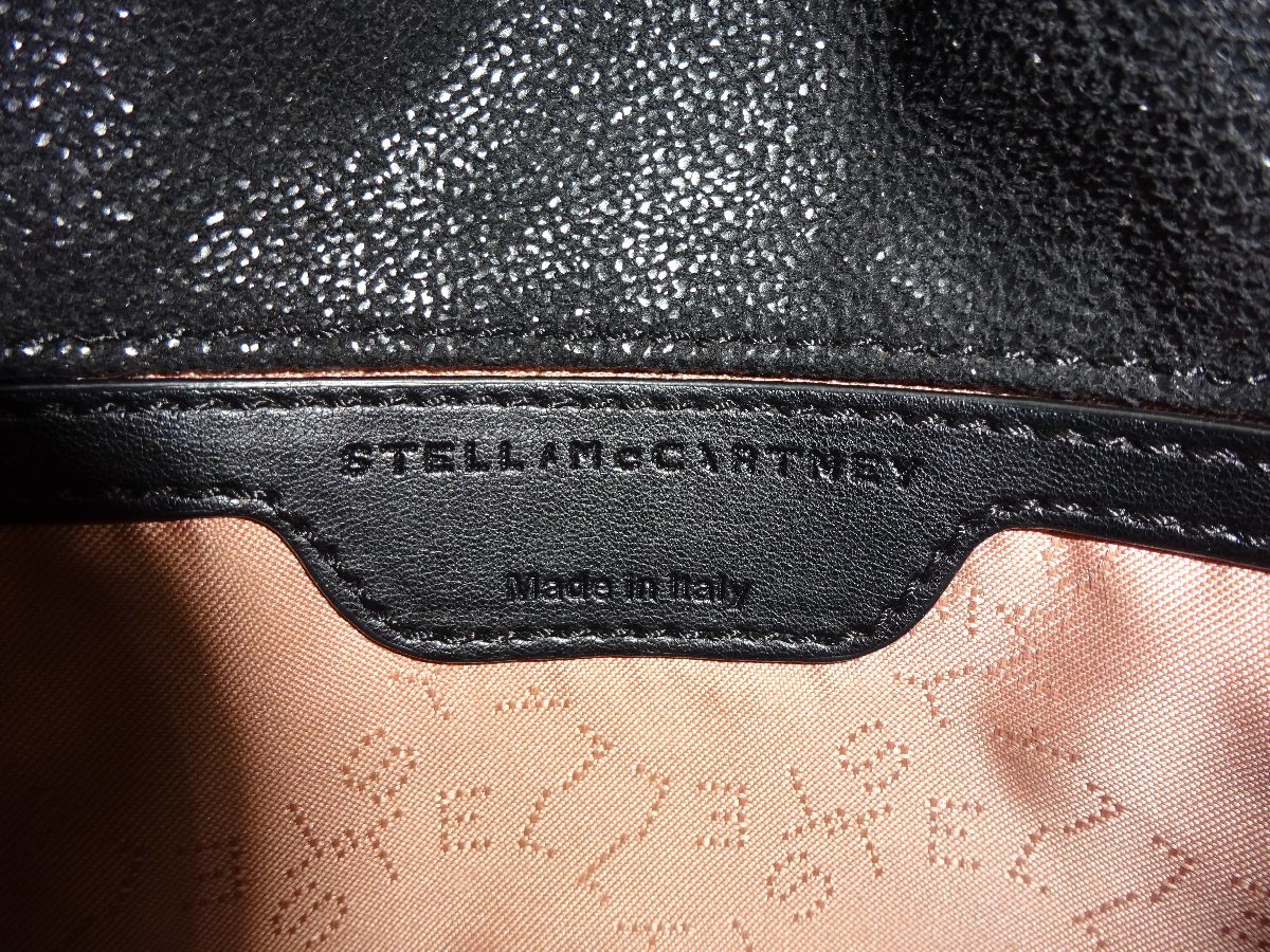[ прекрасный товар ] Stella McCartney falabela Mini большая сумка цепь 2WAY черный серебряный кожа 495151 сумка на плечо 