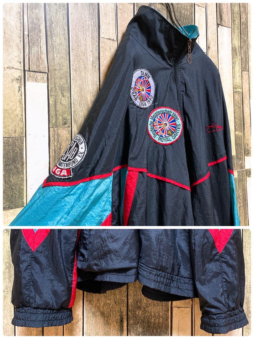 《人気デザイン》killtec 黒☆ナイロンジャケット 3XL 刺繍