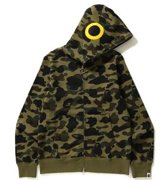 A BATHING APE 1ST CAMO FISH FULL ZIP HOODIE エイプ フィッシュ パーカー 2XL