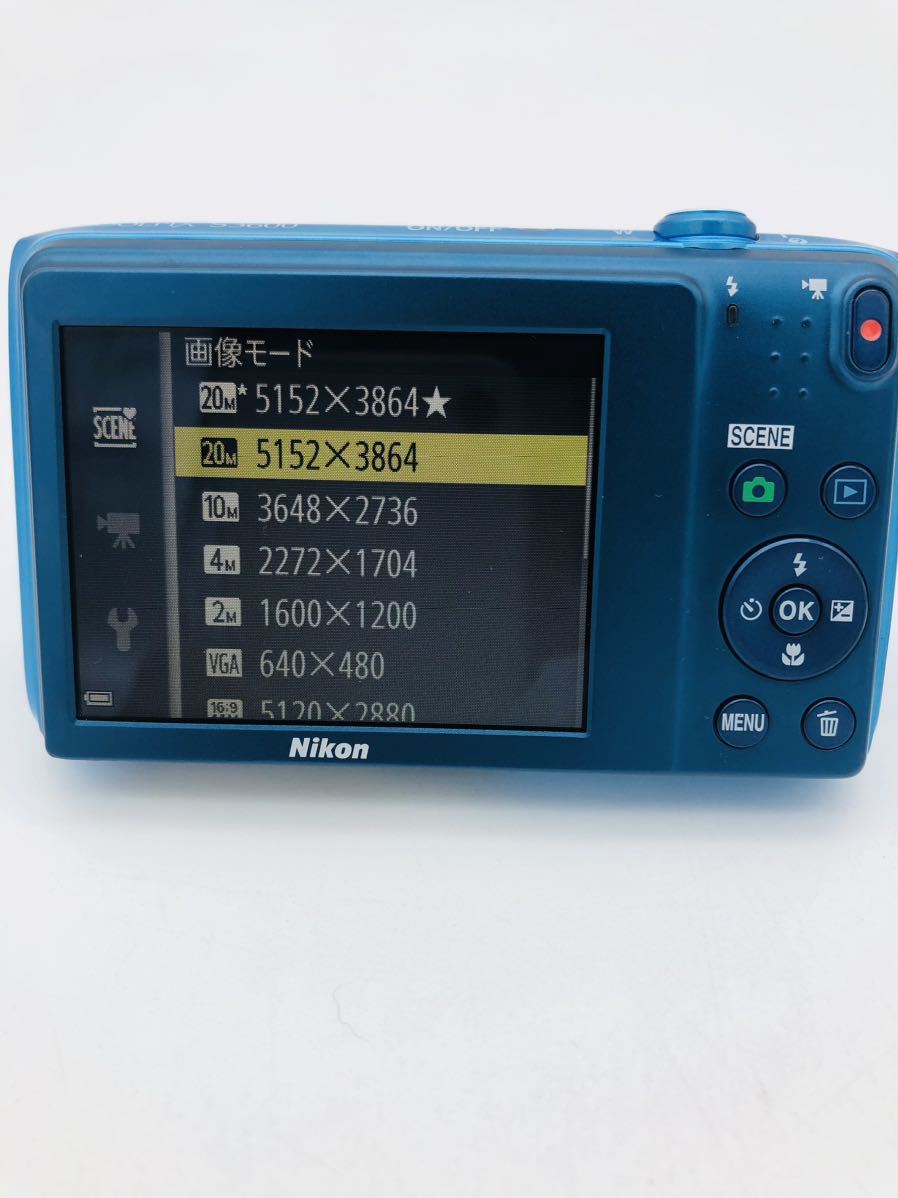 Nikon COOLPIX S3600 ブルー コンパクトデジタルカメラ 中古品 通電確認済み_画像6