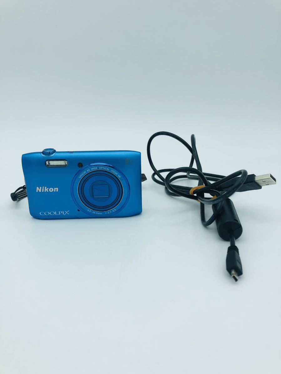 Nikon COOLPIX S3600 ブルー コンパクトデジタルカメラ 中古品 通電確認済み_画像1