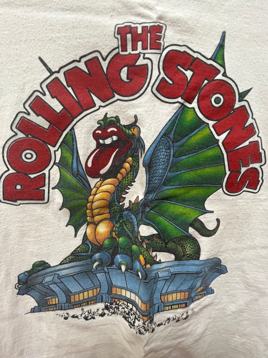 ローリングストーンズ　ROLLING STONES ロックT 80年〜90年代vintage。サイズS-M相当。【中古】 Tシャツ